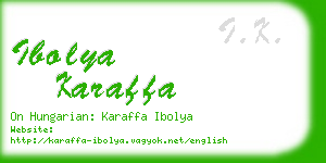 ibolya karaffa business card